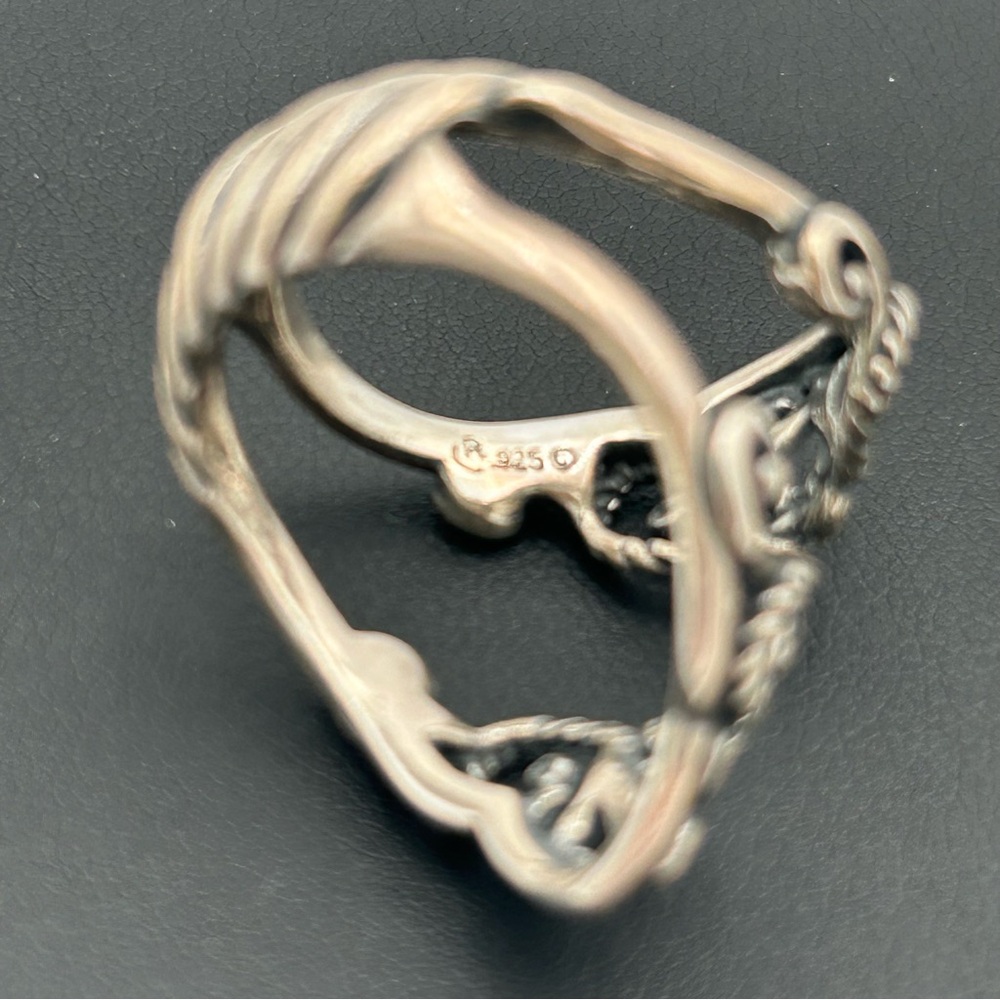Vintage Sterling Silver Interlocking Ring Set - Picture 7 of 11